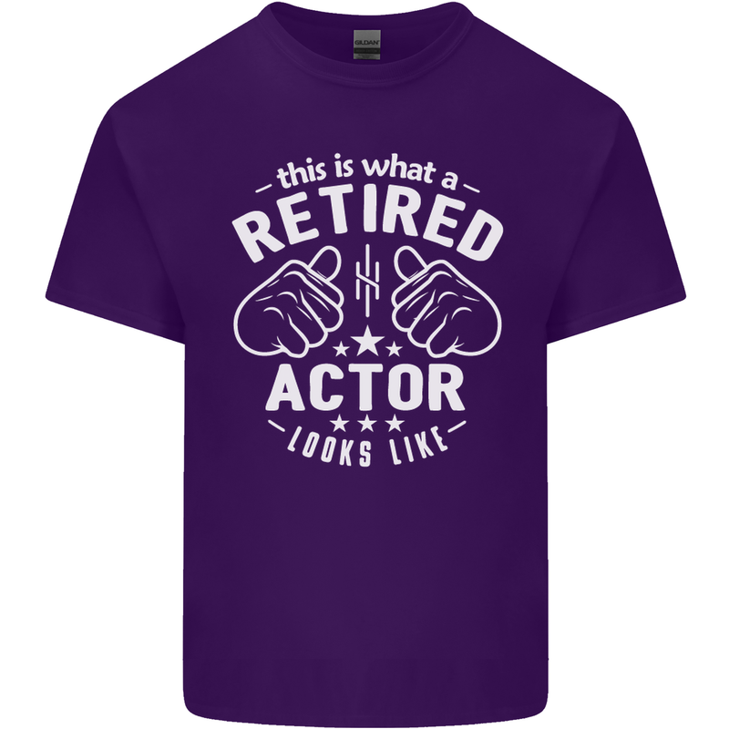 This Is What a Retired Actor Looks Like Mens Cotton T-Shirt Tee Top Purple