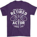 This Is What a Retired Actor Looks Like Mens T-Shirt Cotton Gildan Purple