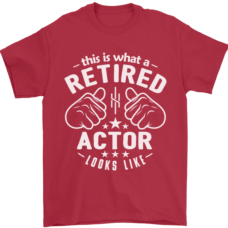 This Is What a Retired Actor Looks Like Mens T-Shirt Cotton Gildan Red