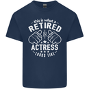 This Is What a Retired Actress Looks Like Mens Cotton T-Shirt Tee Top Navy Blue