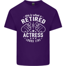 This Is What a Retired Actress Looks Like Mens Cotton T-Shirt Tee Top Purple