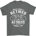 This Is What a Retired Actress Looks Like Mens T-Shirt Cotton Gildan Charcoal