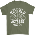 This Is What a Retired Actress Looks Like Mens T-Shirt Cotton Gildan Military Green