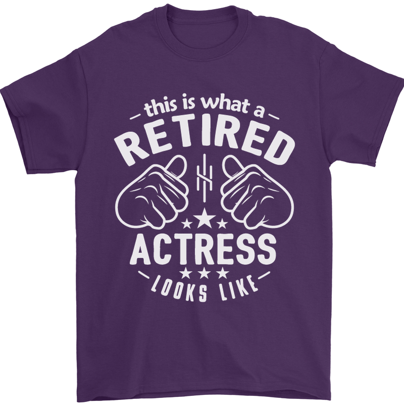 This Is What a Retired Actress Looks Like Mens T-Shirt Cotton Gildan Purple