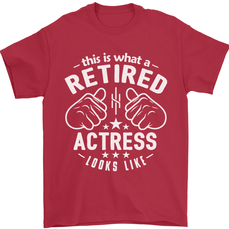 This Is What a Retired Actress Looks Like Mens T-Shirt Cotton Gildan Red