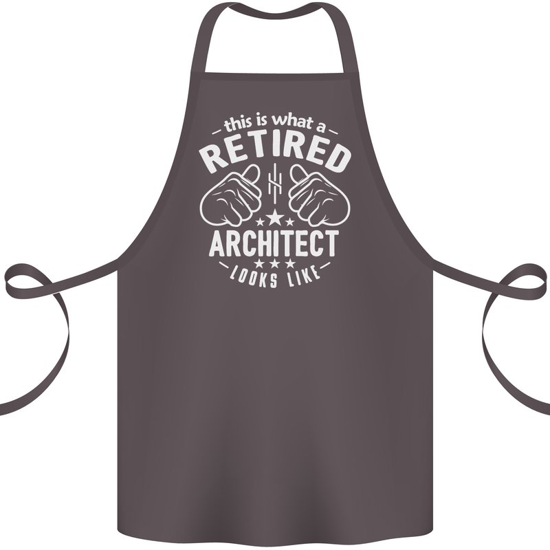 This Is What a Retired Architect Looks Like Cotton Apron 100% Organic Dark Grey
