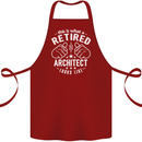 This Is What a Retired Architect Looks Like Cotton Apron 100% Organic Maroon