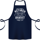This Is What a Retired Architect Looks Like Cotton Apron 100% Organic Navy Blue