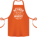 This Is What a Retired Architect Looks Like Cotton Apron 100% Organic Orange