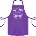 This Is What a Retired Architect Looks Like Cotton Apron 100% Organic Purple