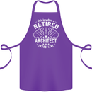 This Is What a Retired Architect Looks Like Cotton Apron 100% Organic Purple