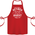 This Is What a Retired Architect Looks Like Cotton Apron 100% Organic Red