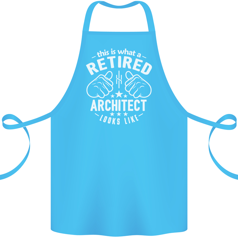 This Is What a Retired Architect Looks Like Cotton Apron 100% Organic Turquoise