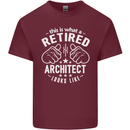 This Is What a Retired Architect Looks Like Mens Cotton T-Shirt Tee Top Maroon