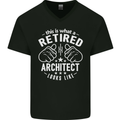 This Is What a Retired Architect Looks Like Mens V-Neck Cotton T-Shirt Black