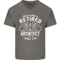 This Is What a Retired Architect Looks Like Mens V-Neck Cotton T-Shirt Charcoal