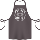 This Is What a Retired Artist Looks Like Cotton Apron 100% Organic Dark Grey