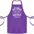 This Is What a Retired Artist Looks Like Cotton Apron 100% Organic Purple