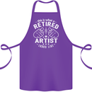 This Is What a Retired Artist Looks Like Cotton Apron 100% Organic Purple