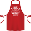 This Is What a Retired Artist Looks Like Cotton Apron 100% Organic Red
