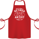 This Is What a Retired Artist Looks Like Cotton Apron 100% Organic Red