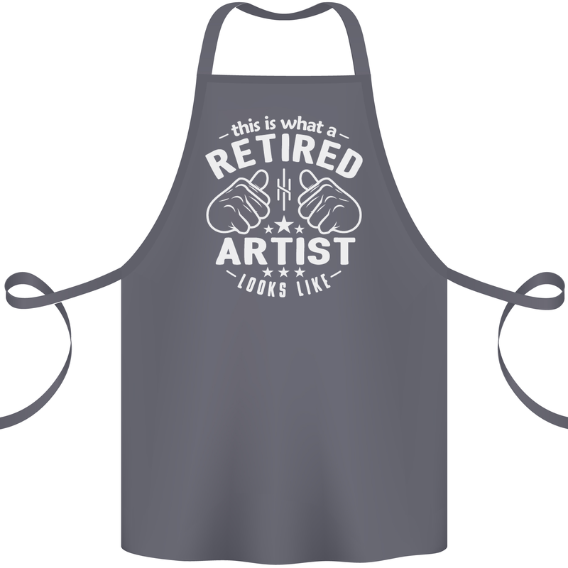 This Is What a Retired Artist Looks Like Cotton Apron 100% Organic Steel