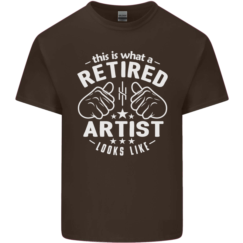 This Is What a Retired Artist Looks Like Mens Cotton T-Shirt Tee Top Dark Chocolate