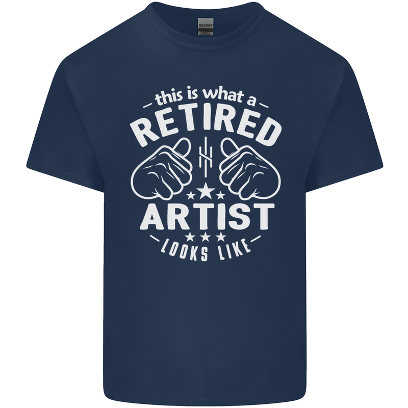 This Is What a Retired Artist Looks Like Mens Cotton T-Shirt Tee Top Navy Blue