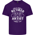 This Is What a Retired Artist Looks Like Mens Cotton T-Shirt Tee Top Purple