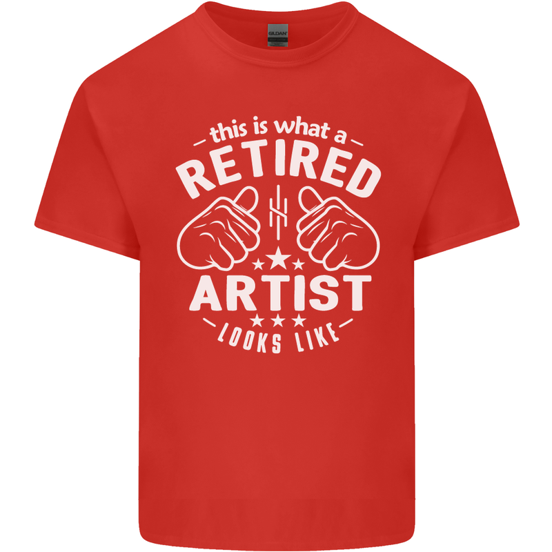 This Is What a Retired Artist Looks Like Mens Cotton T-Shirt Tee Top Red