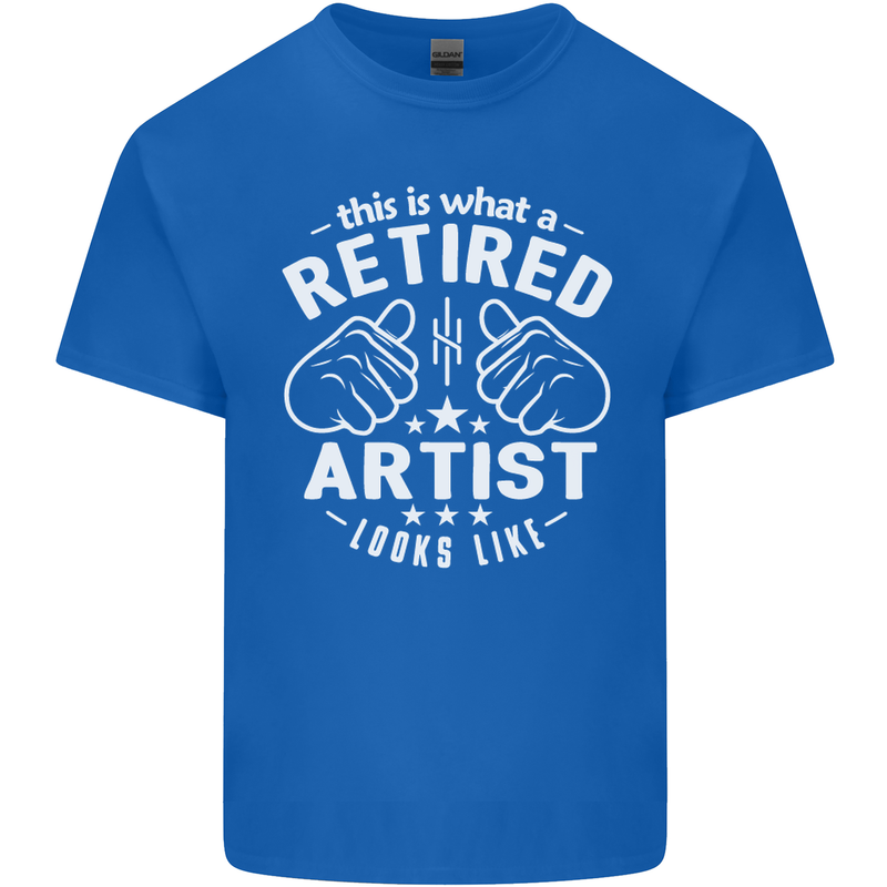 This Is What a Retired Artist Looks Like Mens Cotton T-Shirt Tee Top Royal Blue