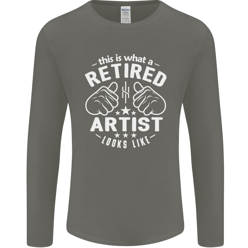 This Is What a Retired Artist Looks Like Mens Long Sleeve T-Shirt Charcoal