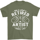 This Is What a Retired Artist Looks Like Mens T-Shirt Cotton Gildan Military Green