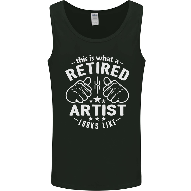 This Is What a Retired Artist Looks Like Mens Vest Tank Top Black