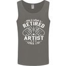 This Is What a Retired Artist Looks Like Mens Vest Tank Top Charcoal