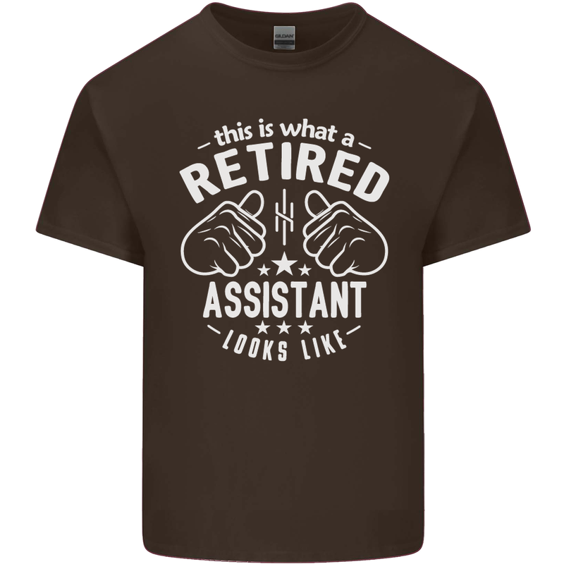 This Is What a Retired Assistant Looks Like Mens Cotton T-Shirt Tee Top Dark Chocolate
