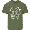 This Is What a Retired Assistant Looks Like Mens Cotton T-Shirt Tee Top Military Green
