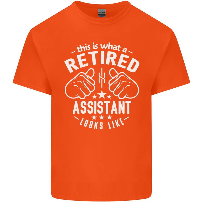 This Is What a Retired Assistant Looks Like Mens Cotton T-Shirt Tee Top Orange