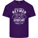 This Is What a Retired Assistant Looks Like Mens Cotton T-Shirt Tee Top Purple