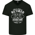 This Is What a Retired Assistant Looks Like Mens V-Neck Cotton T-Shirt Black
