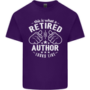 This Is What a Retired Author Looks Like Mens Cotton T-Shirt Tee Top Purple