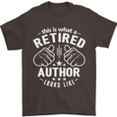 This Is What a Retired Author Looks Like Mens T-Shirt Cotton Gildan Dark Chocolate