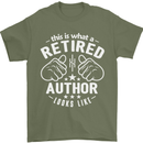 This Is What a Retired Author Looks Like Mens T-Shirt Cotton Gildan Military Green