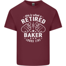 This Is What a Retired Baker Looks Like Mens Cotton T-Shirt Tee Top Maroon