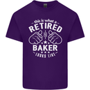 This Is What a Retired Baker Looks Like Mens Cotton T-Shirt Tee Top Purple