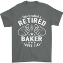 This Is What a Retired Baker Looks Like Mens T-Shirt Cotton Gildan Charcoal
