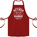 This Is What a Retired Barber Looks Like Cotton Apron 100% Organic Maroon
