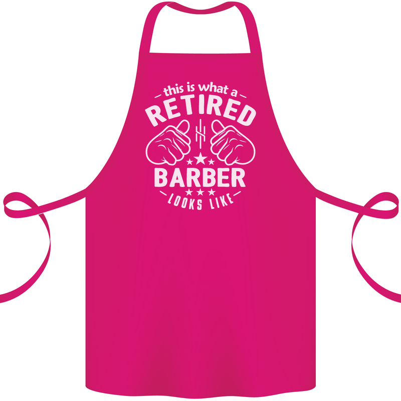 This Is What a Retired Barber Looks Like Cotton Apron 100% Organic Pink