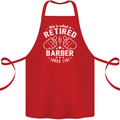 This Is What a Retired Barber Looks Like Cotton Apron 100% Organic Red