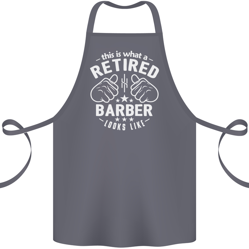 This Is What a Retired Barber Looks Like Cotton Apron 100% Organic Steel